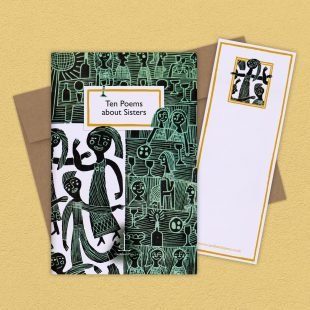 View ‘Ten Poems about Sisters’ group shot Group image of the Ten Poems about Sisters poetry pamphlet on a decorative background