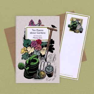 View ‘Ten Poems about Gardens’ group shot Group image of the Ten Poems about Gardens poetry pamphlet on a decorative background