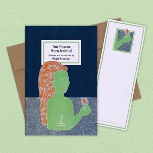 View ‘Ten Poems from Ireland’ group shot Group image of the Ten Poems from Ireland poetry pamphlet on a decorative background