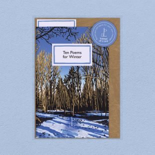 View ‘Ten Poems for Winter’ pack shot Pack image of the Ten Poems for Winter poetry pamphlet on a decorative background