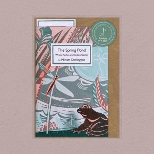 View ‘The Spring Pond: Where Rushes and Sedges Gather - by Miriam Darlington’ pack shot Pack image of the The Spring Pond: Where Rushes and Sedges Gather - by Miriam Darlington poetry pamphlet on a decorative background