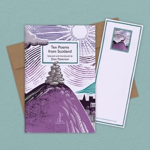View ‘Ten Poems from Scotland’ group shot Group image of the Ten Poems from Scotland poetry pamphlet on a decorative background