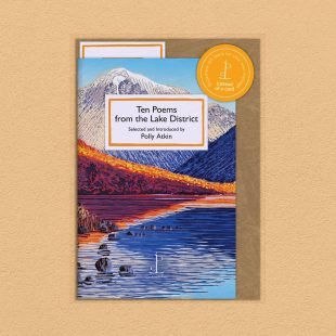Pack image of the Ten Poems from the Lake District poetry pamphlet on a decorative background