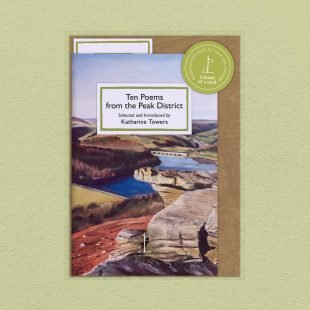 Pack image of the Ten Poems from the Peak District poetry pamphlet on a decorative background