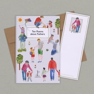 View ‘Ten Poems about Fathers’ group shot Group image of the Ten Poems about Fathers poetry pamphlet on a decorative background