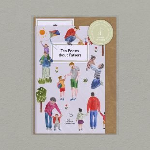 View ‘Ten Poems about Fathers’ pack shot Pack image of the Ten Poems about Fathers poetry pamphlet on a decorative background